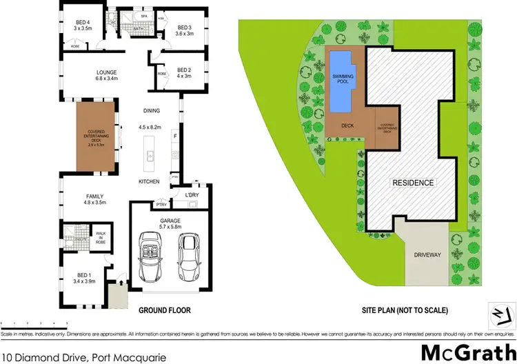 Floorplan of Homely house listing, 10 Diamond Drive, Port Macquarie NSW 2444