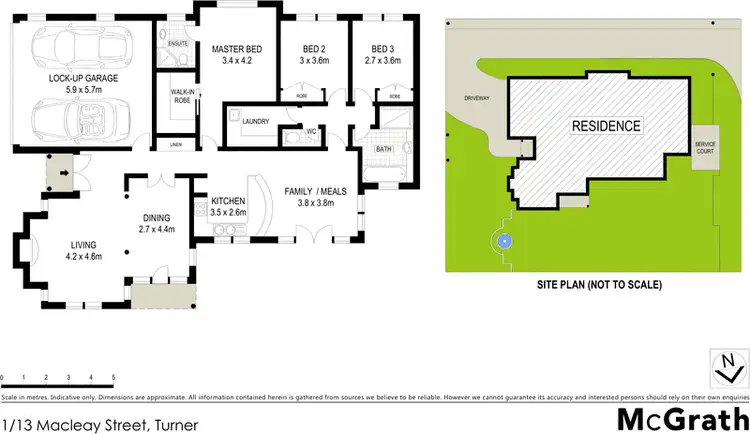 Floorplan of Homely townhouse listing, 1/13 Macleay Street, Turner ACT 2612