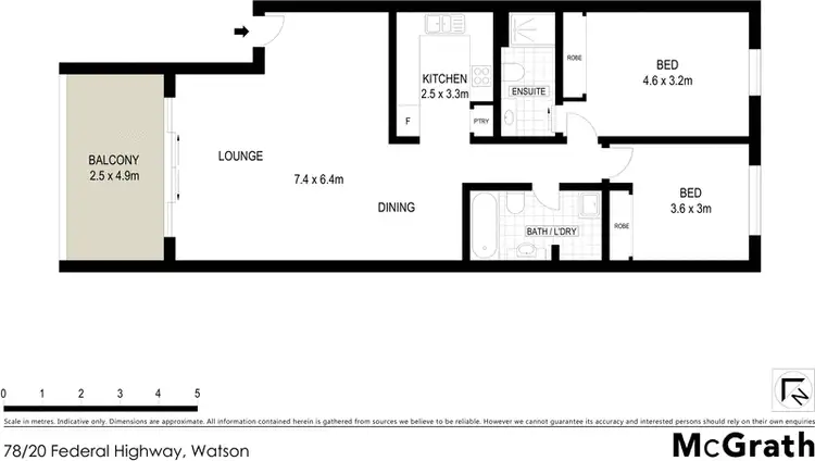 Floorplan of Homely apartment listing, 78/20 Federal Highway, Watson ACT 2602