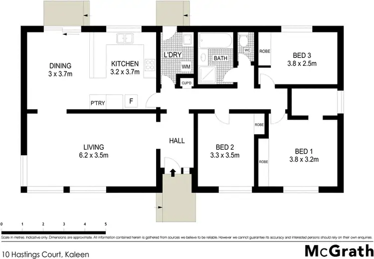 Floorplan of Homely house listing, 10 Hastings Court, Kaleen ACT 2617