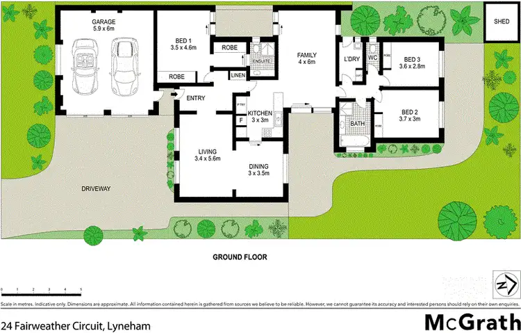 Floorplan of Homely house listing, 24 Fairweather Circuit, Lyneham ACT 2602