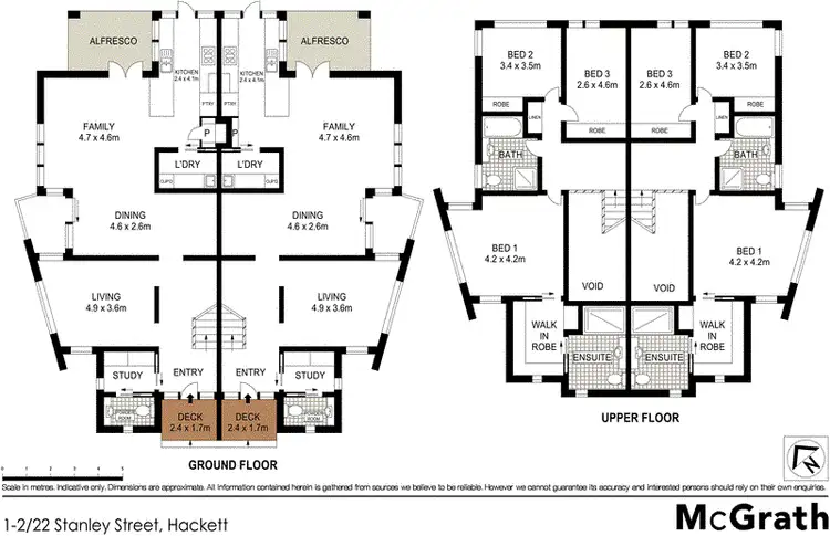 Floorplan of Homely townhouse listing, 1/22 Stanley Street, Hackett ACT 2602