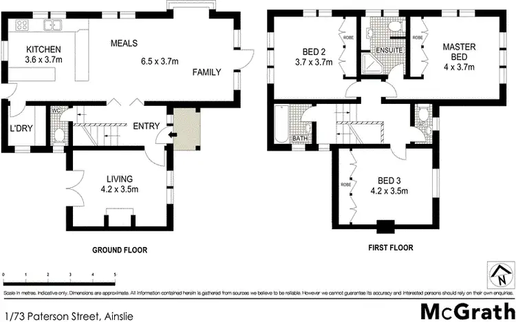 Floorplan of Homely villa listing, 1/73 Paterson Street, Ainslie ACT 2602