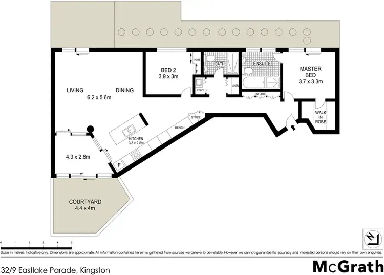Floorplan of Homely apartment listing, 32/9 Eastlake Parade, Kingston ACT 2604