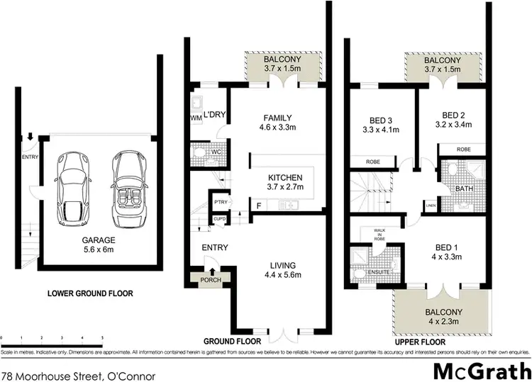 Floorplan of Homely townhouse listing, 78 Moorhouse Street, O'connor ACT 2602
