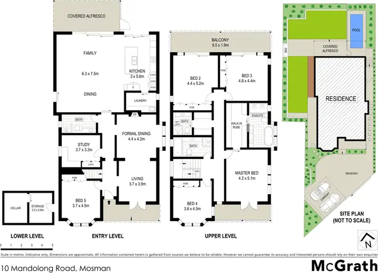 Floorplan of Homely house listing, 10 Mandolong Road, Mosman NSW 2088