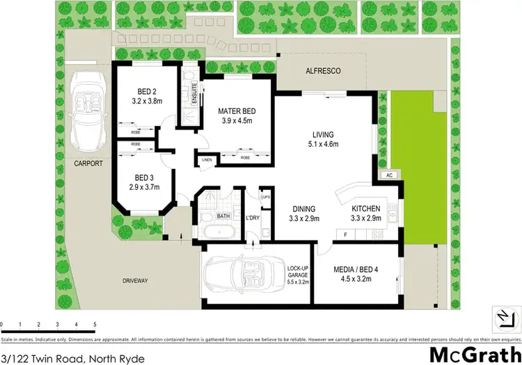Floorplan of Homely villa listing, 3/122 Twin Road, North Ryde NSW 2113