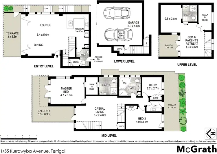 Floorplan of Homely townhouse listing, 1/55 Kurrawyba Avenue, Terrigal NSW 2260