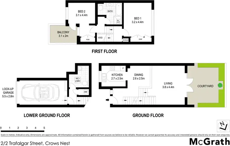 Floorplan of Homely house listing, 2/2 Trafalgar Street, Crows Nest NSW 2065