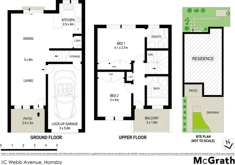Floorplan of Homely townhouse listing, 1C Webb Avenue, Hornsby NSW 2077