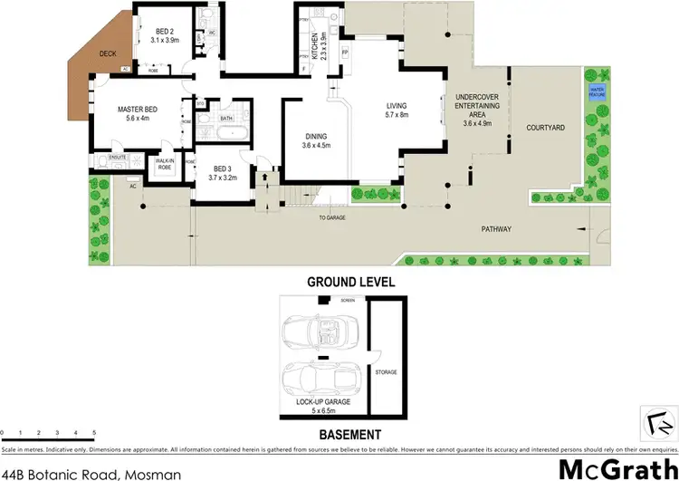 Floorplan of Homely apartment listing, 44B Botanic Road, Mosman NSW 2088