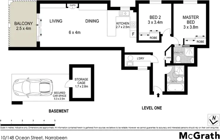 Floorplan of Homely apartment listing, 10/148 Ocean Street, Narrabeen NSW 2101