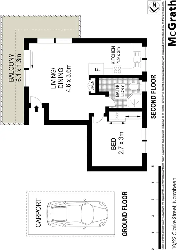 Floorplan of Homely apartment listing, 10/22 Clarke Street, Narrabeen NSW 2101