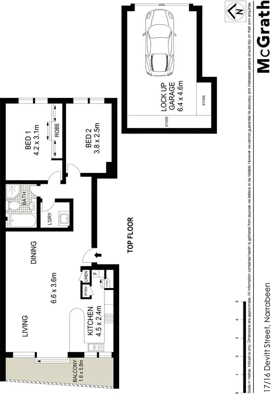 Floorplan of Homely apartment listing, 17/16 Devitt Street, Narrabeen NSW 2101