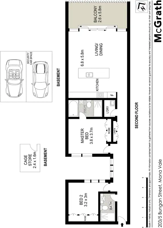 Floorplan of Homely apartment listing, 203/5 Bungan Street, Mona Vale NSW 2103