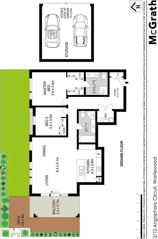 Floorplan of Homely apartment listing, 2/10 Angophora Circuit, Warriewood NSW 2102