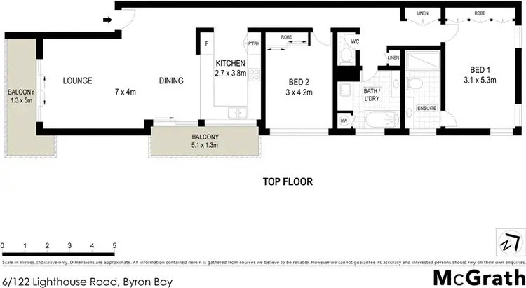 Floorplan of Homely apartment listing, 6/122 Lighthouse Road, Byron Bay NSW 2481