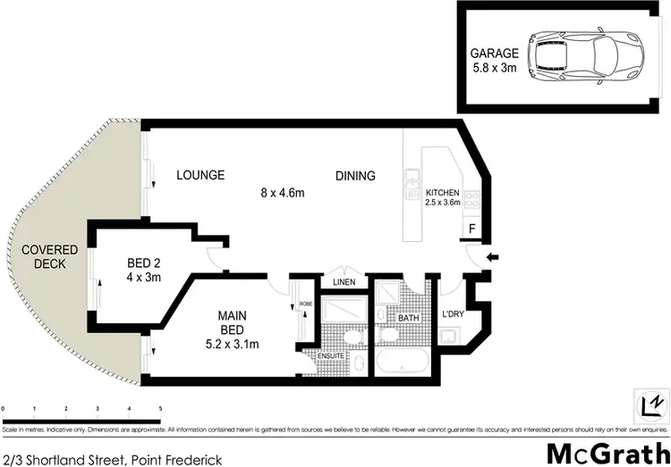 Floorplan of Homely apartment listing, 2/3 Shortland Street, Point Frederick NSW 2250