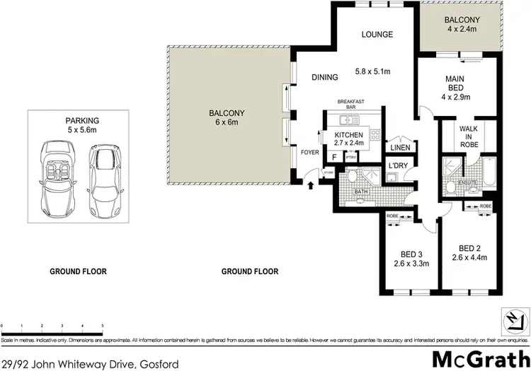 Floorplan of Homely apartment listing, 29/92 John Whiteway Drive, Gosford NSW 2250