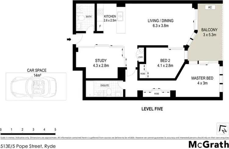 Floorplan of Homely apartment listing, 513E/5 Pope Street, Ryde NSW 2112