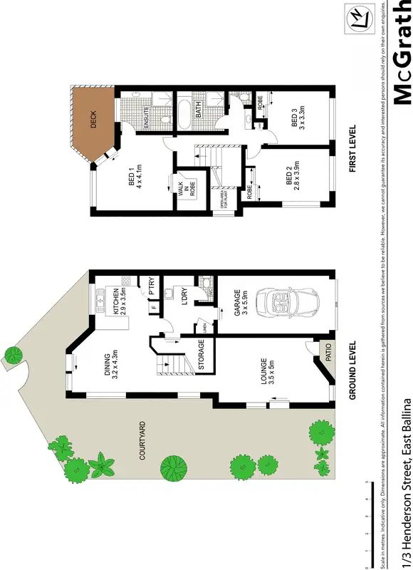 Floorplan of Homely townhouse listing, 1/3 Henderson Street, East Ballina NSW 2478