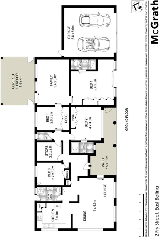 Floorplan of Homely house listing, 2 Fry Street, East Ballina NSW 2478