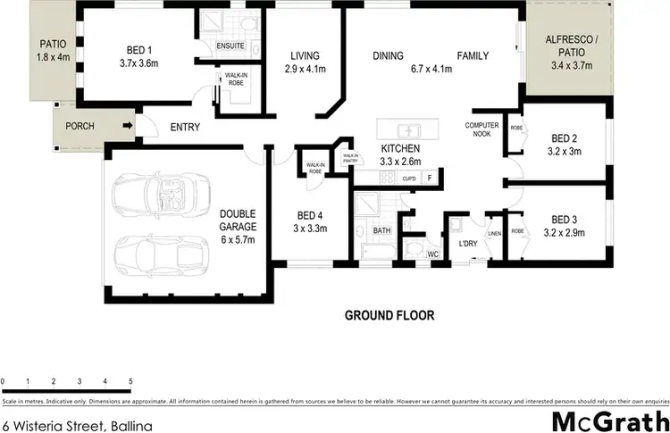 Floorplan of Homely house listing, 6 Wisteria Street, Ballina NSW 2478