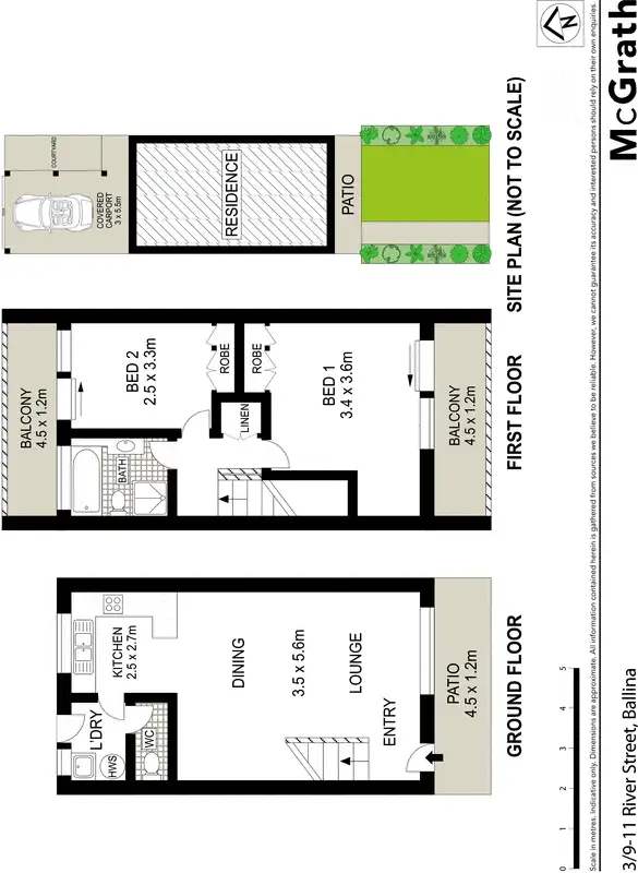 Floorplan of Homely townhouse listing, 3/9 River Street, Ballina NSW 2478