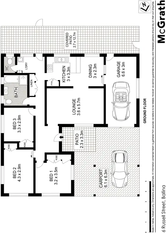 Floorplan of Homely house listing, 6 Russell Street, Ballina NSW 2478