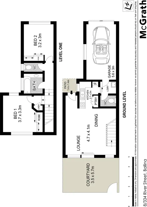 Floorplan of Homely townhouse listing, 8/334 River Street, Ballina NSW 2478