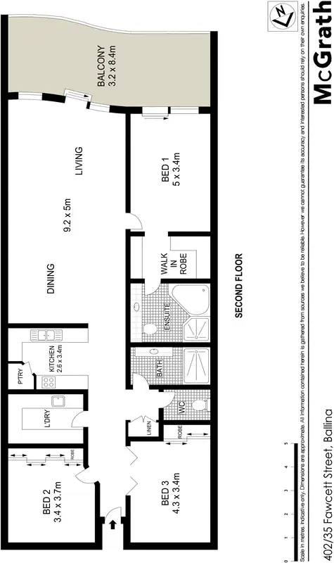 Floorplan of Homely apartment listing, 402/35 Fawcett Street, Ballina NSW 2478