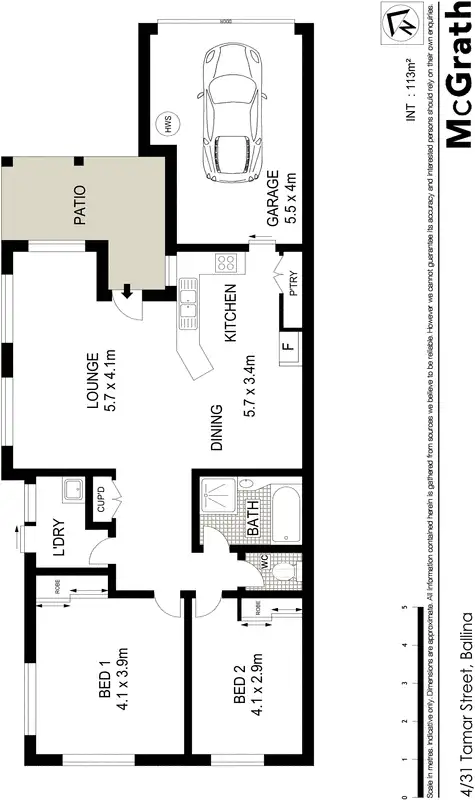 Floorplan of Homely villa listing, 4/31 Tamar Street, Ballina NSW 2478