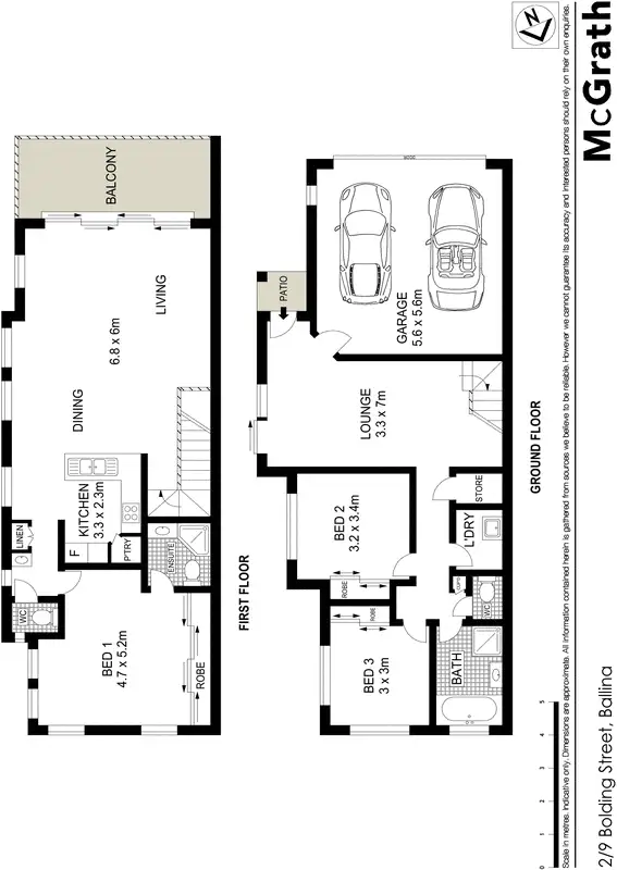Floorplan of Homely townhouse listing, 2/9 Bolding Street, Ballina NSW 2478
