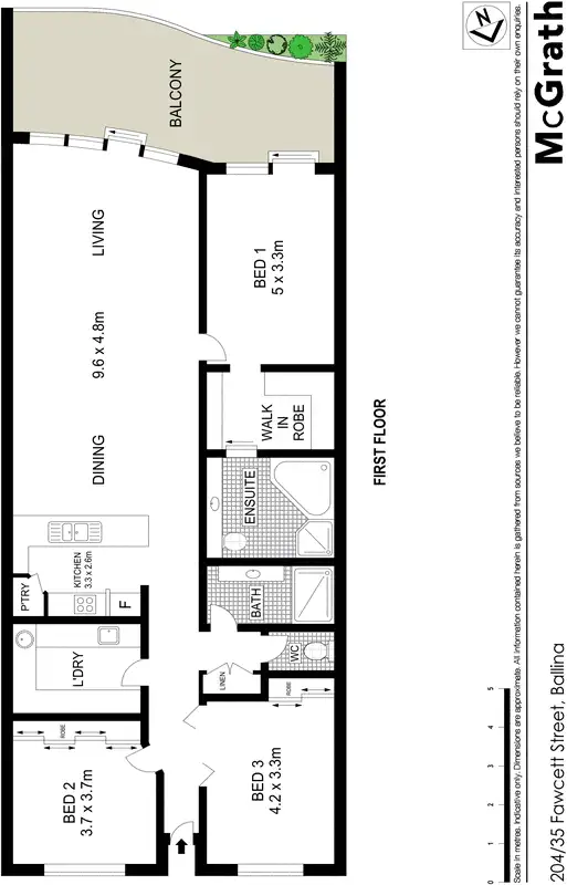 Floorplan of Homely apartment listing, 204/35 Fawcett Street, Ballina NSW 2478