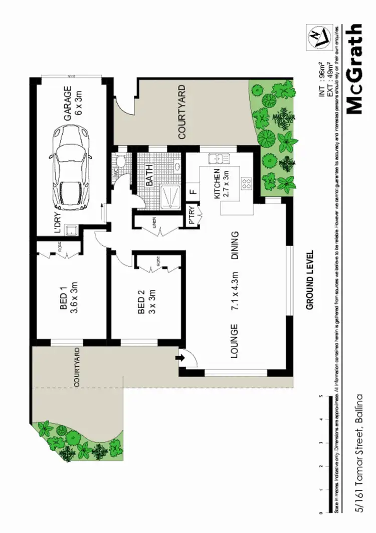 Floorplan of Homely townhouse listing, 5/161 Tamar Street, Ballina NSW 2478