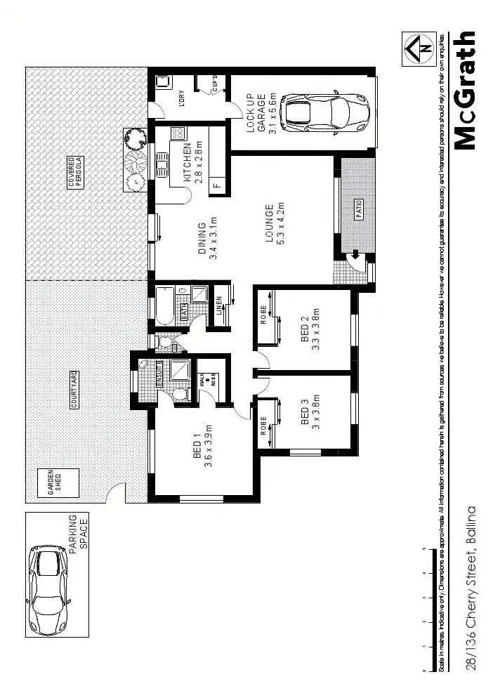 Floorplan of Homely villa listing, 28/136 Cherry Street, Ballina NSW 2478