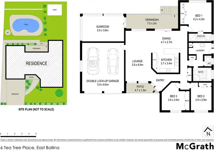 Floorplan of Homely house listing, 6 Tea Tree Place, East Ballina NSW 2478