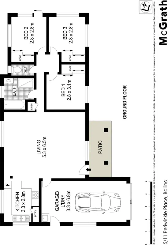 Floorplan of Homely villa listing, 5/11 Periwinkle Place, Ballina NSW 2478