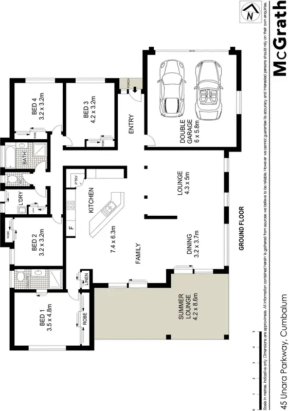 Floorplan of Homely house listing, 45 Unara Parkway, Ballina NSW 2478