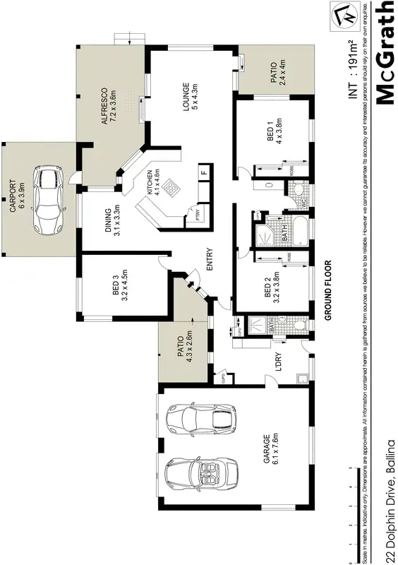 Floorplan of Homely house listing, 22 Dolphin Drive, Ballina NSW 2478