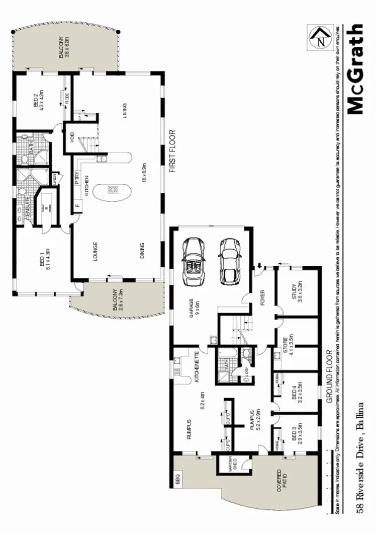 Floorplan of Homely house listing, 58 Riverside Drive, Ballina NSW 2478