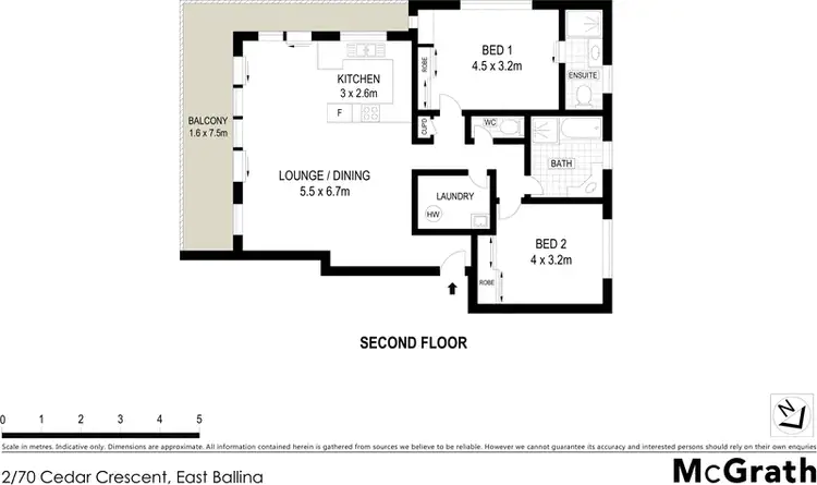 Floorplan of Homely apartment listing, 2/70 Cedar Crescent, East Ballina NSW 2478
