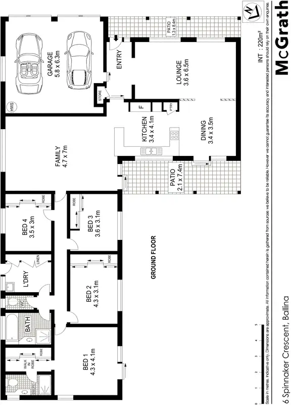 Floorplan of Homely house listing, 6 Spinnaker Crescent, Ballina NSW 2478