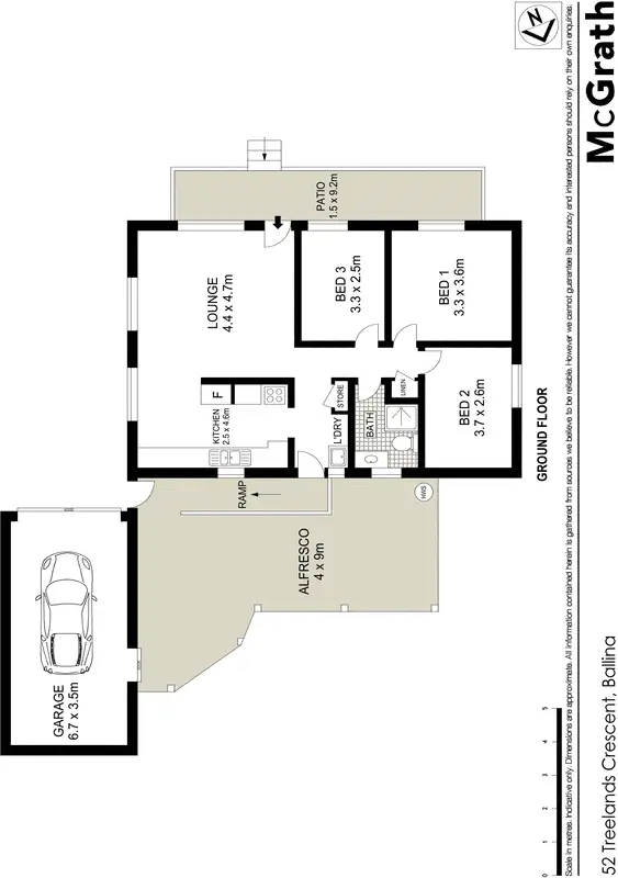 Floorplan of Homely house listing, 52 Treelands Crescent, Ballina NSW 2478