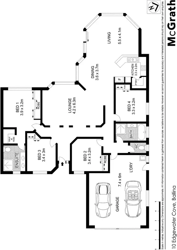 Floorplan of Homely house listing, 10 Edgewater Cove, Ballina NSW 2478