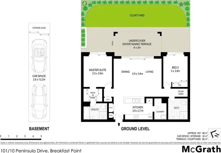 Floorplan of Homely apartment listing, 101/10 Peninsula Drive, Breakfast Point NSW 2137