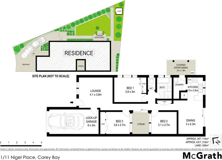 Floorplan of Homely house listing, 1/11 Nigel Place, Carey Bay NSW 2283