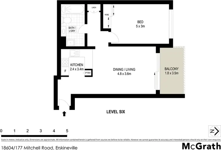 Floorplan of Homely apartment listing, 18604/177 Mitchell Road, Erskineville NSW 2043