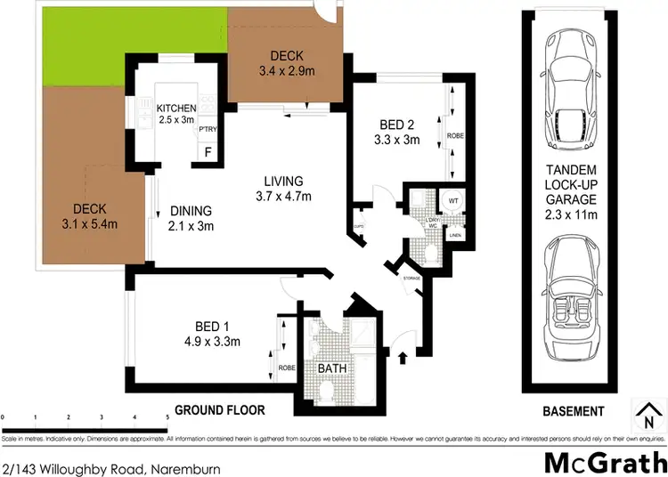 Floorplan of Homely unit listing, 2/143 Willoughby Road, Naremburn NSW 2065