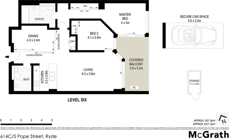Floorplan of Homely unit listing, 614C/5 Pope Street, Ryde NSW 2112